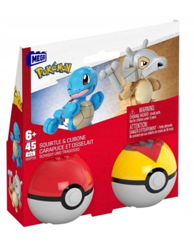 Klocki konstrukcyjne MEGA Pokémon Squirtle i Cubone HXP15