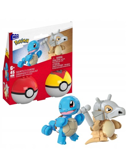 Klocki konstrukcyjne MEGA Pokémon Squirtle i Cubone HXP15