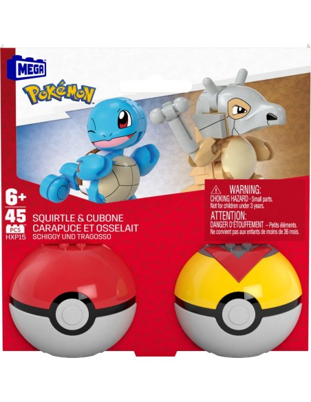 Klocki konstrukcyjne MEGA Pokémon Squirtle i Cubone HXP15