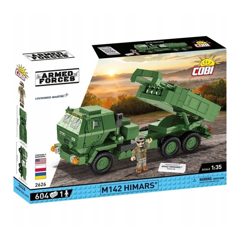 Klocki konstrukcyjne Cobi M142 Himars 604 elementy plastikowe 8 lat+