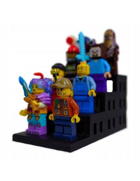 Podstawka pod 8 figurek Lego - ekspozytor - NA PREZENT DLA FANA
