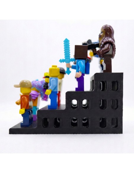 Podstawka pod 8 figurek Lego - ekspozytor - NA PREZENT DLA FANA