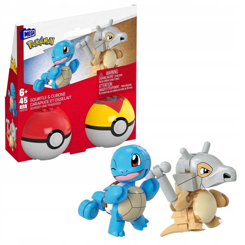 Klocki konstrukcyjne MEGA Pokémon Squirtle i Cubone HXP15 2
