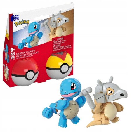 Klocki konstrukcyjne MEGA Pokémon Squirtle i Cubone HXP15