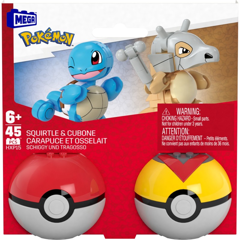 Klocki konstrukcyjne MEGA Pokémon Squirtle i Cubone HXP15