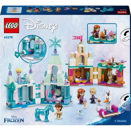 LEGO 43278 Disney - Miniaturowy zamek w Arendelle i lodowy pałac Elzy