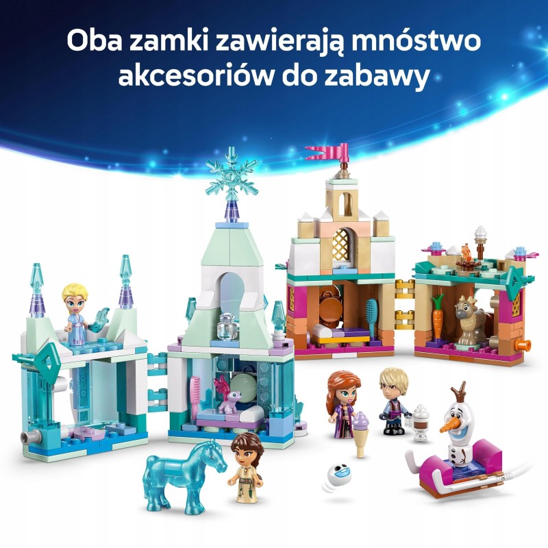 LEGO 43278 Disney - Miniaturowy zamek w Arendelle i lodowy pałac Elzy