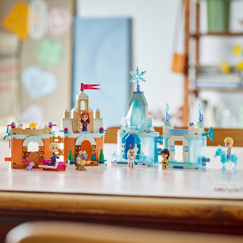 LEGO 43278 Disney - Miniaturowy zamek w Arendelle i lodowy pałac Elzy