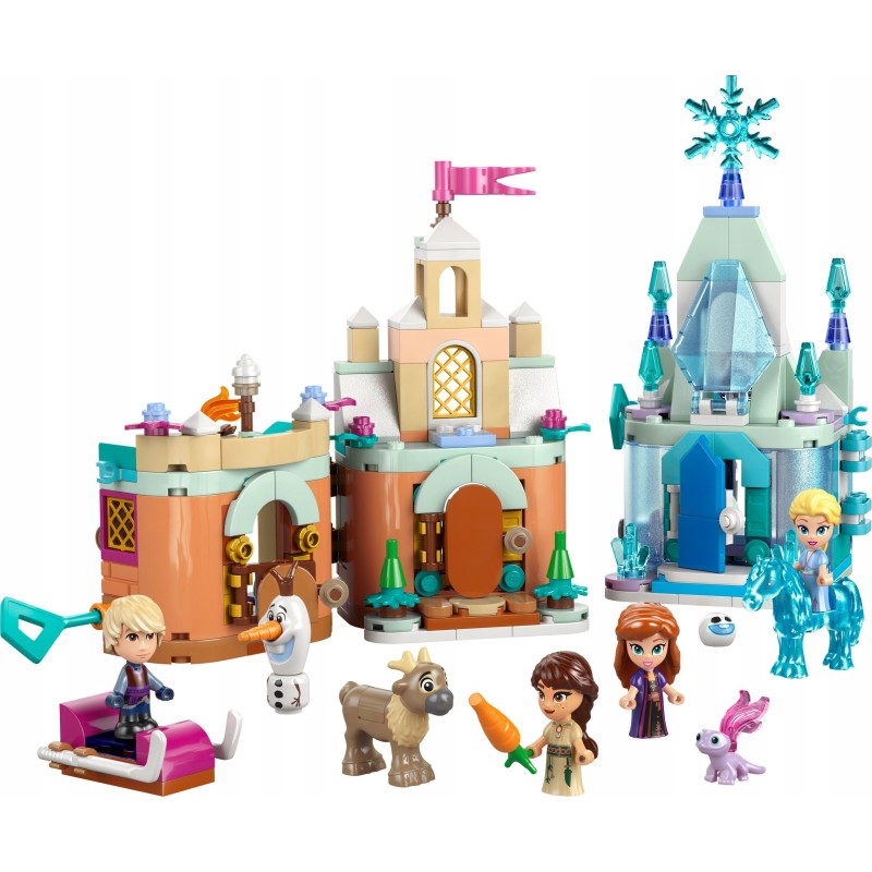 LEGO 43278 Disney - Miniaturowy zamek w Arendelle i lodowy pałac Elzy