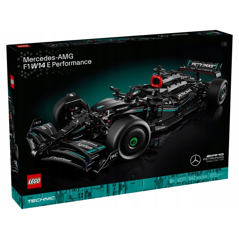 Lego Technic 42165 Samochód Mercedes AMG F1 W14 E Napęd Pull-back Auto 2